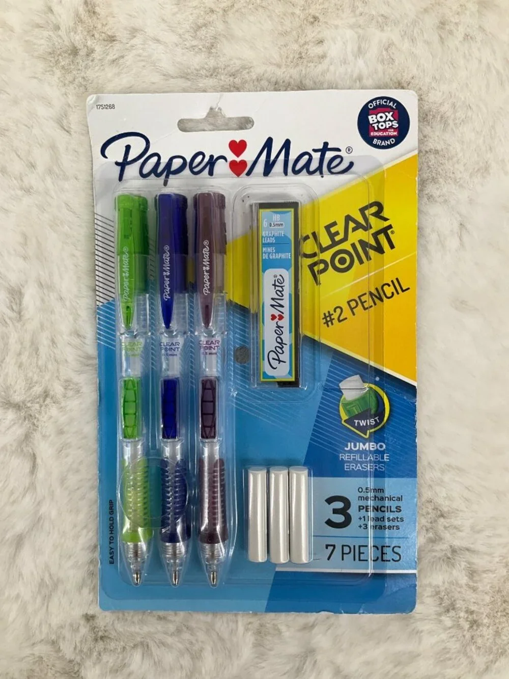 Paper Mate Clear Point Mechanical Pencils #2 Lead 0.5mm 3-Pack Mutli Color - Picture 2 of 5